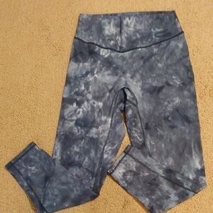 Women's Blue Tie-Dye Leggings